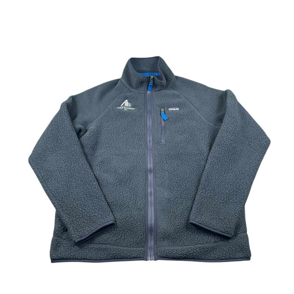 Patagonia Blue Teddy Bear Full Zip Men's Fleece Jacket Size Xl Mint